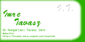 imre tavasz business card